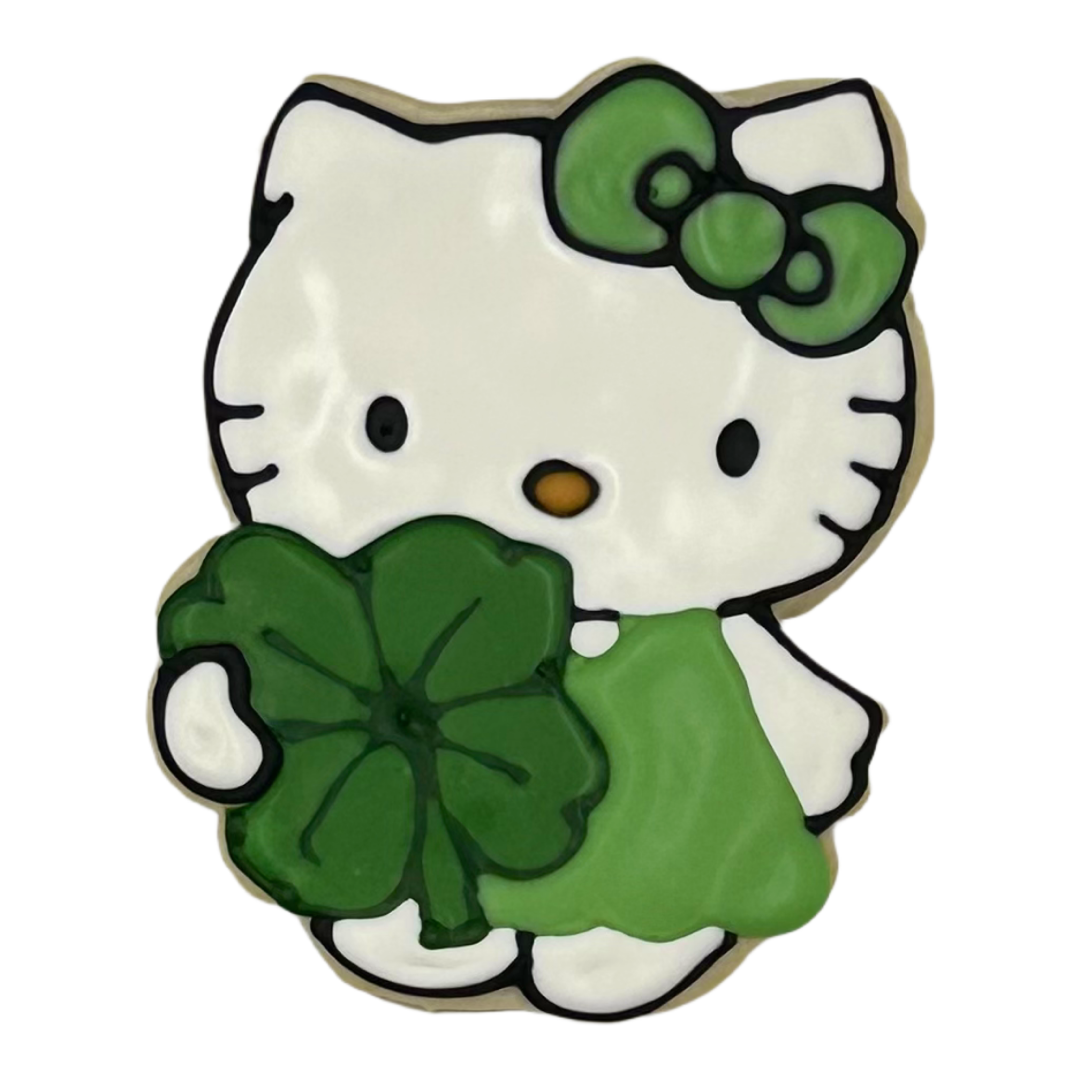 St Pattys Day Kitty Sugar Cookies