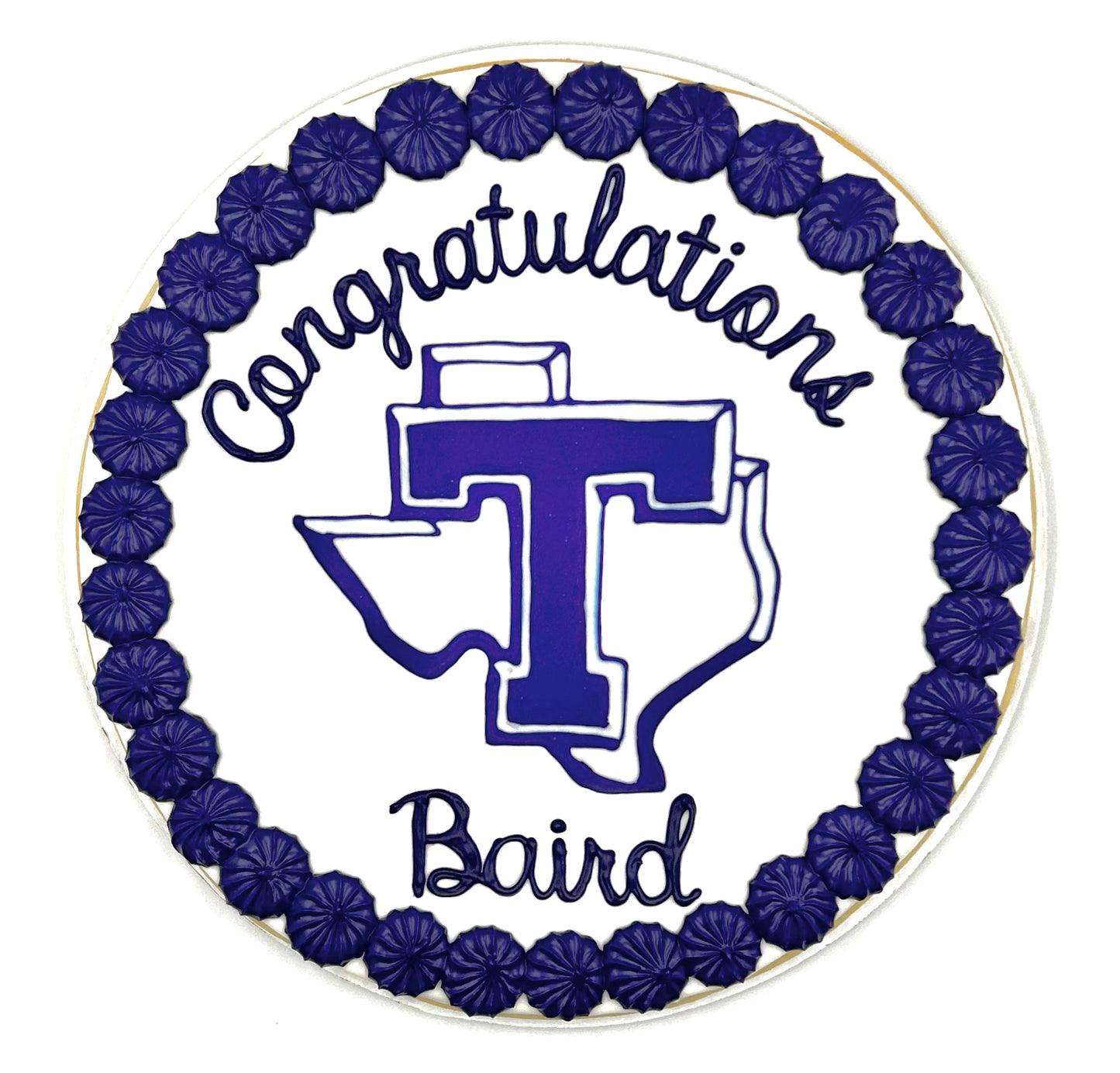 TCU Graduation Round 16" Sugar Cookie Cake