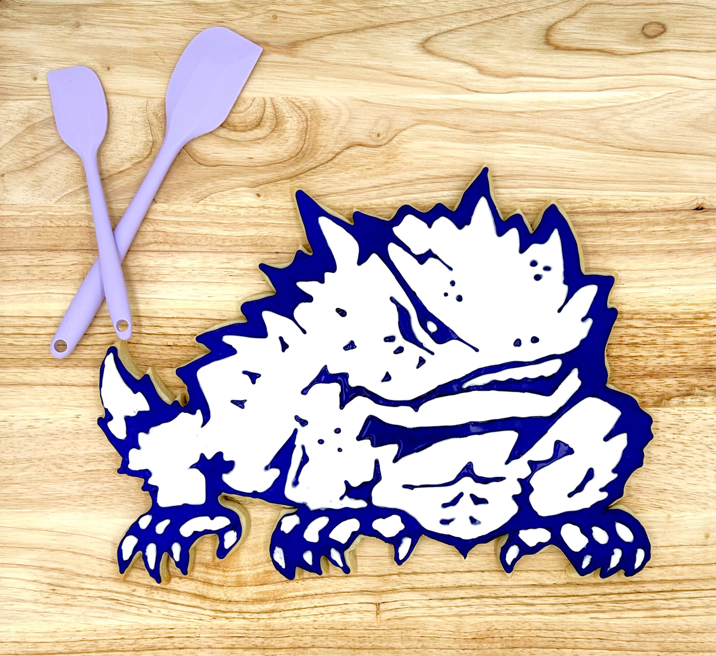 Horned Frog Shaped 16” Cookie Cake