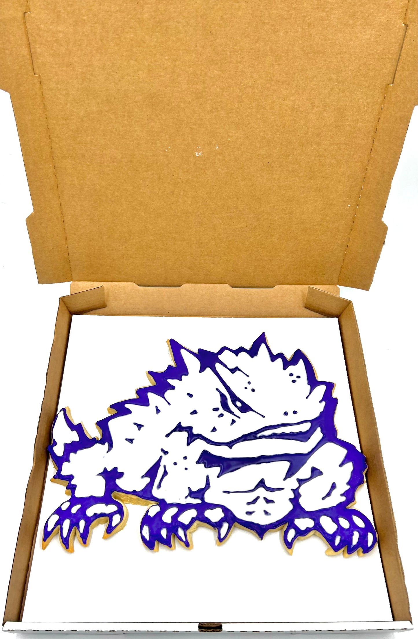 Horned Frog Shaped 16” Cookie Cake