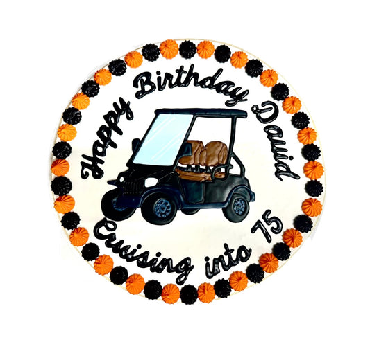 Golf Round 16" Sugar Cookie Cake