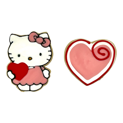 Valentine Kitty Sugar Cookies