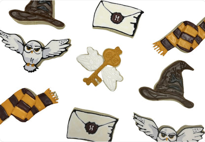 Harry Potter Themed Cookies with Sorting Hats