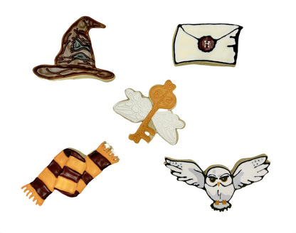Harry Potter Themed Cookies with Sorting Hats