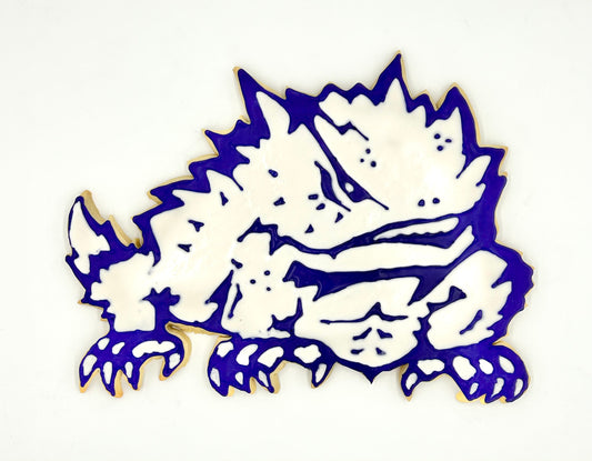 Horned Frog Shaped 16” Cookie Cake