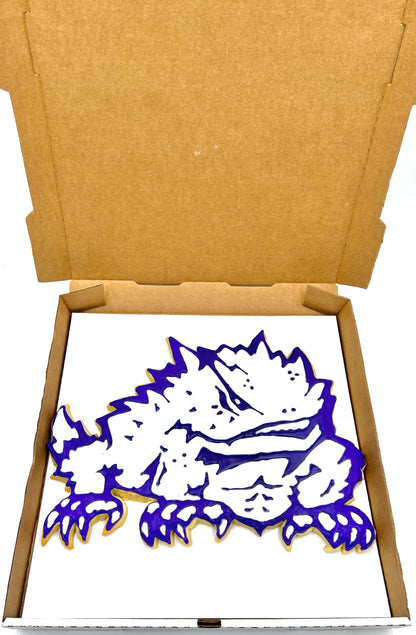 Horned Frog Shaped 16” Cookie Cake