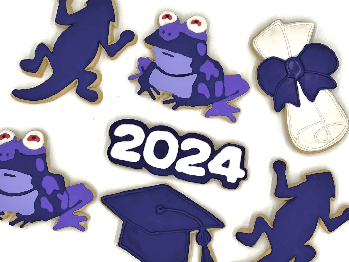 Hypnotoad Horned Frog Graduation Sugar Cookie Set- dozen