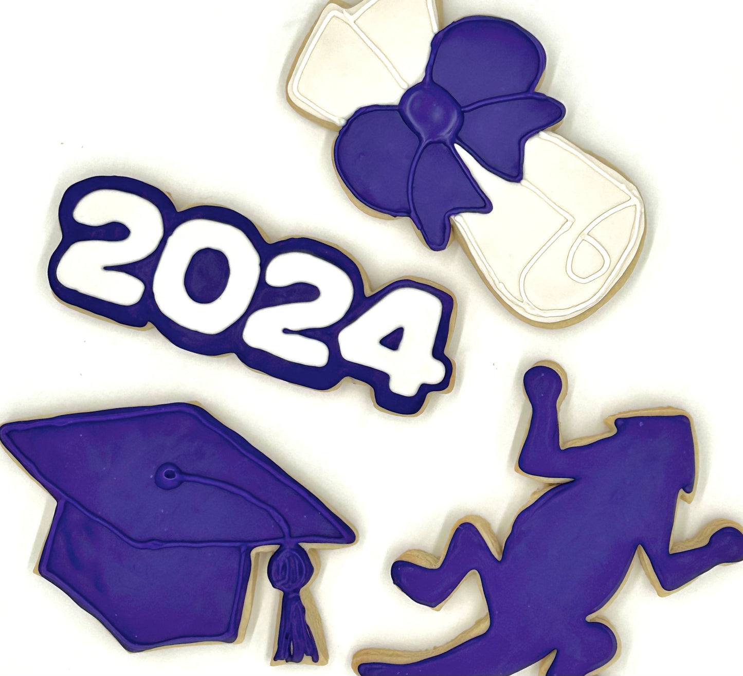 Horned Frog Graduation Sugar Cookie Set- dozen