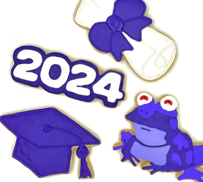 Hypnotoad Graduation Sugar Cookie Set- dozen