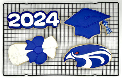 Fort Worth Country Day Graduation Sugar Cookie Set- dozen